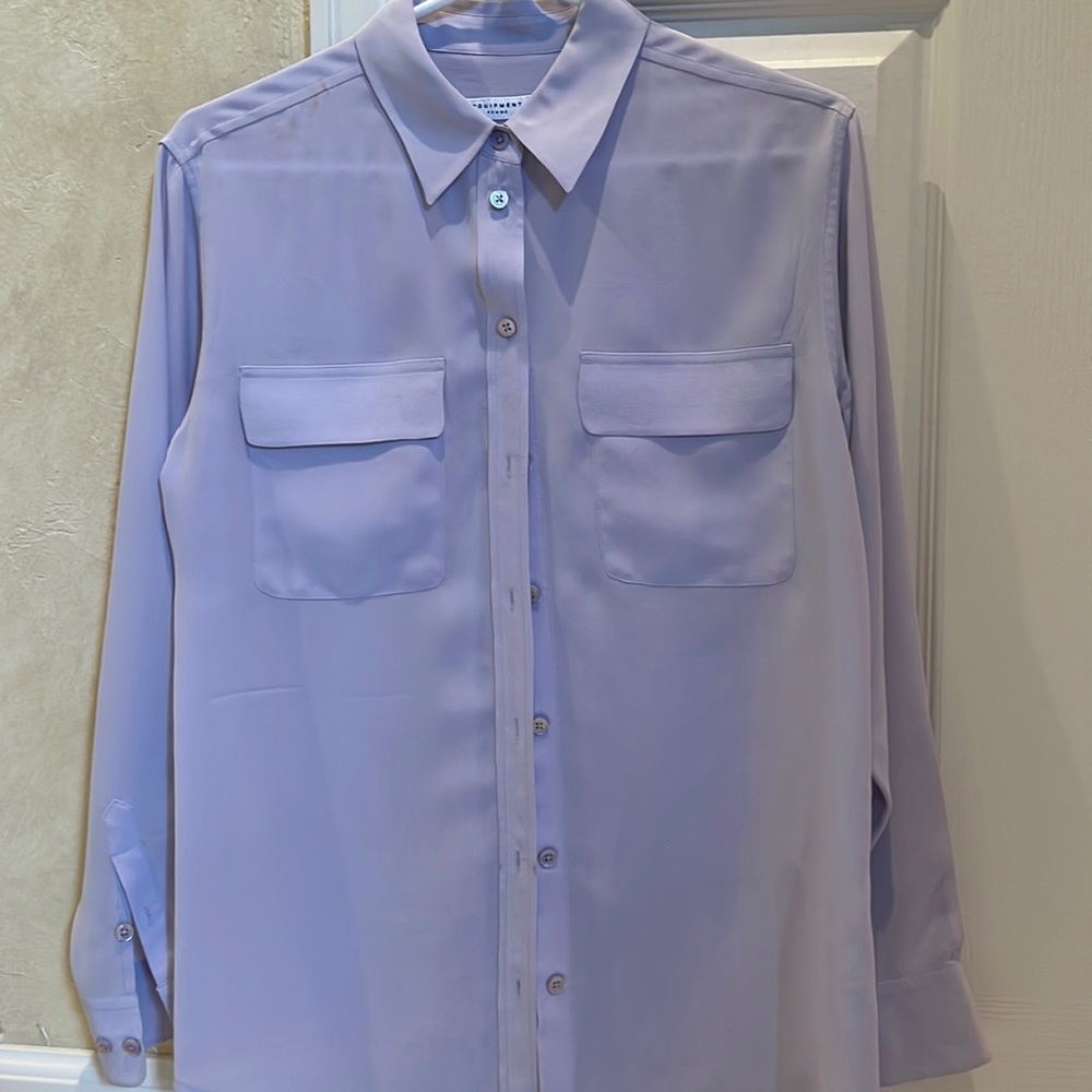 Lavender silk Equipment shirt
